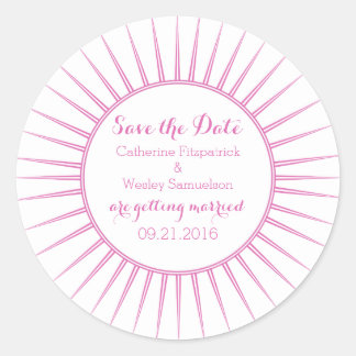 Pink Deco Retro Enregistrer les stickers Date