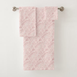 Pink Delicate Damask Pattern Ensemble De Serviette