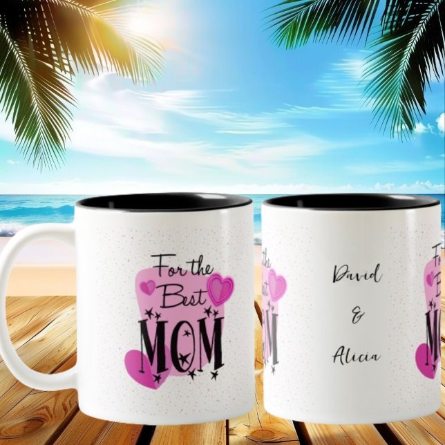 Pink Delicate Mother's Day Mug for the Best Mom (Créateur téléchargé)