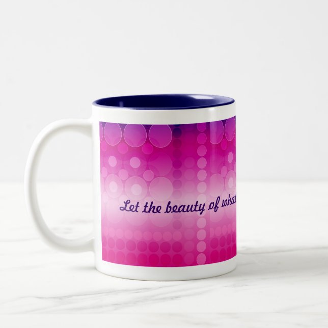 Pink Disco Dreams Citation personnalisée Mug (Gauche)