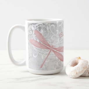 Pink Dragonfly Personnalisée Coffee Mug