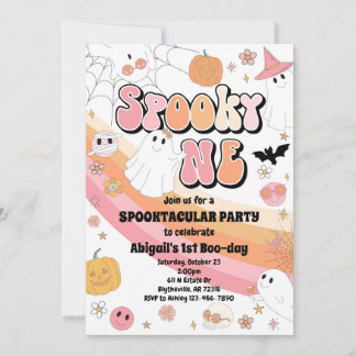 Pink Éffrayant Un Halloween Invitation Anniversair