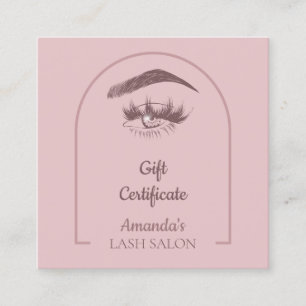 Pink Elegant Arc Beauty Salon Certificat cadeau