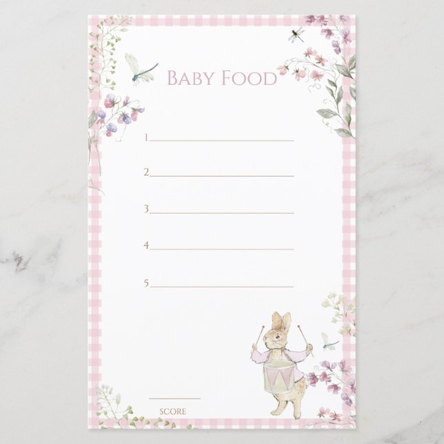 Pink En vichy Peter the Rabbit Guess Baby Food Gam (Devant)