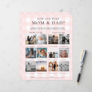 Pink En vichy Quel âge ont été maman et papa jeu d