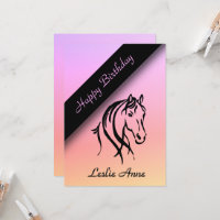 Pink Equine Anniversaire Fête Invitation
