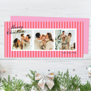 Pink et Coral Chic Bandes verticales 3 Photo