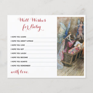 Pink Fairy Blessing Wives for Baby Card