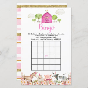 Pink Farm House Animaux Barnyard Bingo Jeux