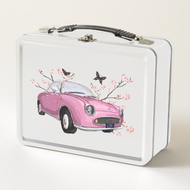 Pink Figaro lunch box - lunchtrommel roze figaro (Devant)