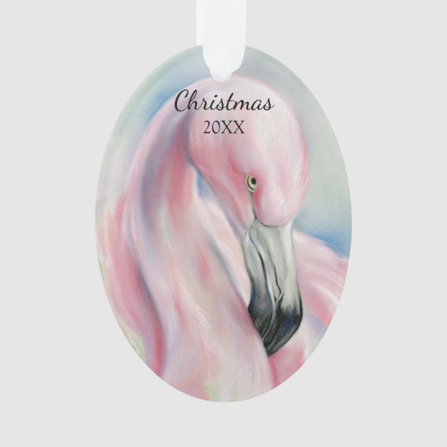 Pink Flamant rose Pastel Art Holiday (devant)