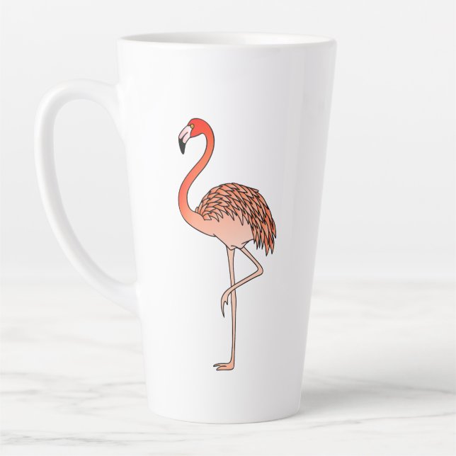 Pink Flamingo Bird Lineart-57567 Coffee Mug (Gauche)