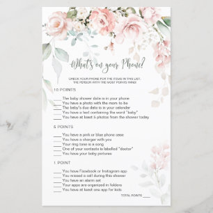 Pink Floral Foliage Baby Ce qui est sur votre jeu 