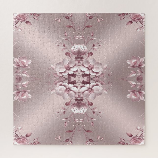 Pink Floral Jigsaw Puzzle (Vertical)