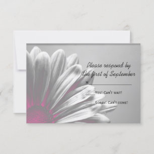 Pink Floral souligne mariage RSVP carte de réponse