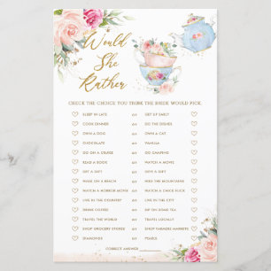 Pink Floral Tea Party Plairait Elle Jeu De Mariage