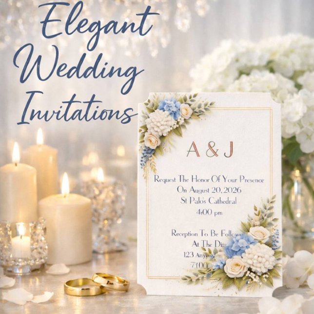 Pink floral wedding invitation (Créateur téléchargé)