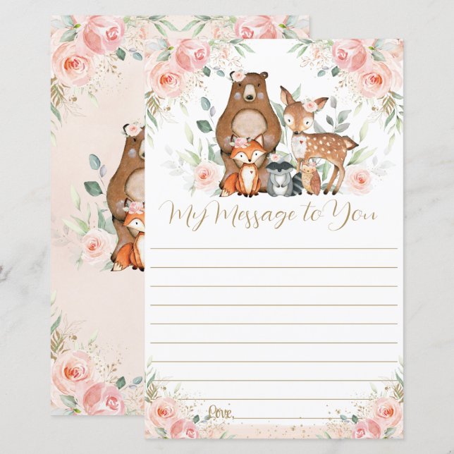 Pink Floral Woodland 1er Anniversaire Capsule Mess (Devant / Derrière)