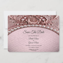 Pink Flower Save The Date