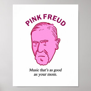 Pink Freud Funky Music Psychologie Pun Poster