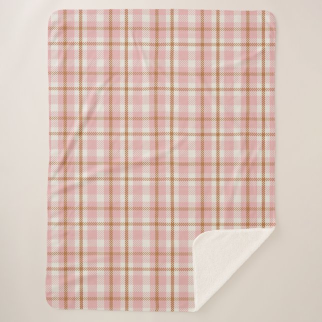 Pink Gingham tartan buffalo plaid summer picnic (Devant)