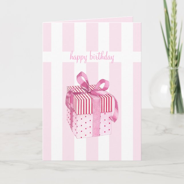 Pink Gippes Carte Anniversaire (Devant)