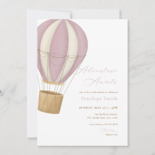 Pink Girl Adventure attend une invitation Baby sho