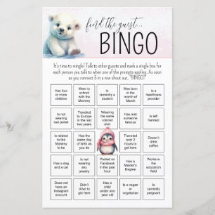 Pink Girl Winter Baby Baby shower Jeu