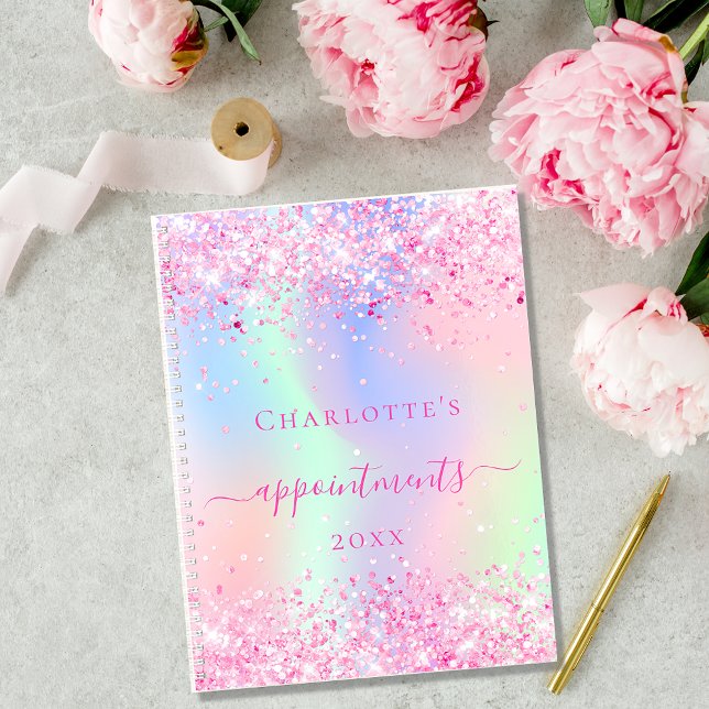 Pink glitter holographic unicorn name 2023 (Créateur téléchargé)