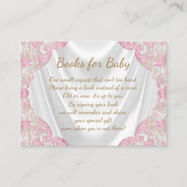 Pink Gold Apportez une carte Baby shower livre (Devant)