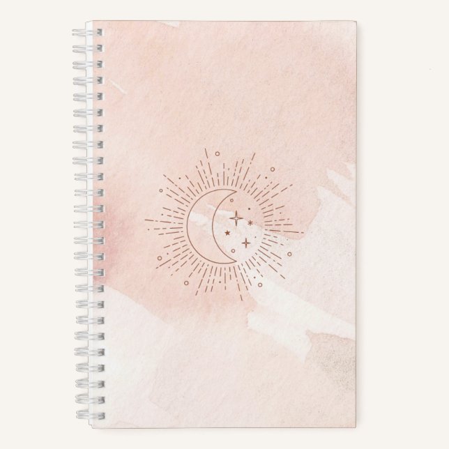 Pink & Gold Moon & Stars Self Love Journal (Recto)