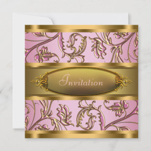 Pink Gold Toutes les invitations de la fête de l'o
