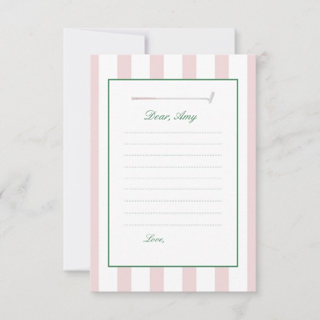 Pink Golf Time Capsule Cartes d'anniversaire (Devant)