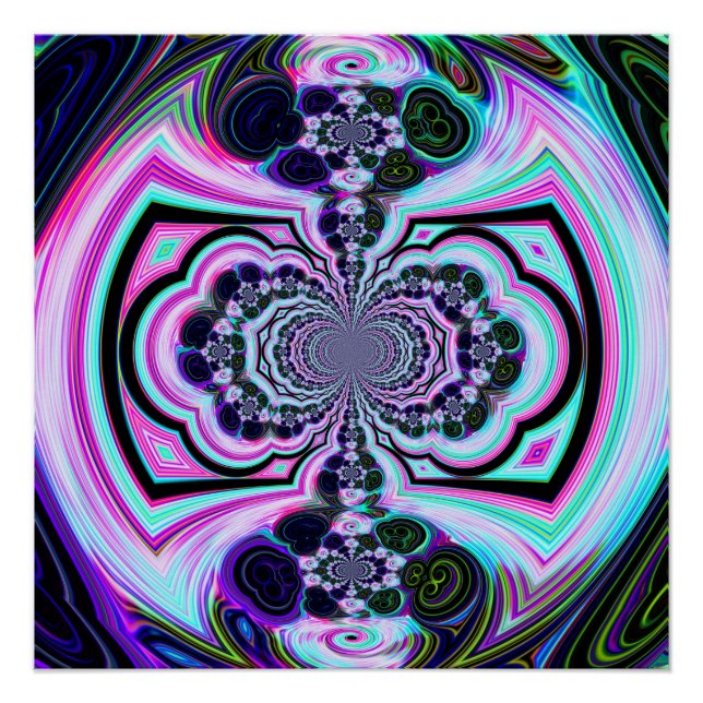 Pink Green Spectaculaire Cosmique Poster Parfait (Devant)