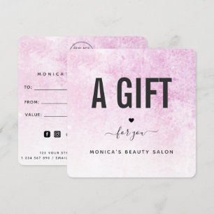 Pink Grunge Moderne tendance Salon de Beauté Maqui