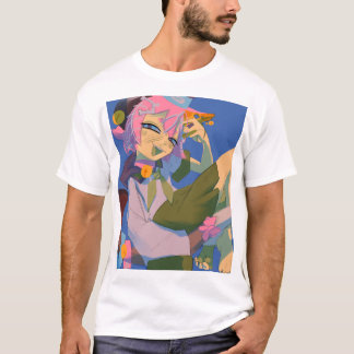 Pink Haired Catgirl Saikotic Çardyne T-shirt homme