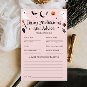 Pink Halloween Baby shower Prédictions Conseils je