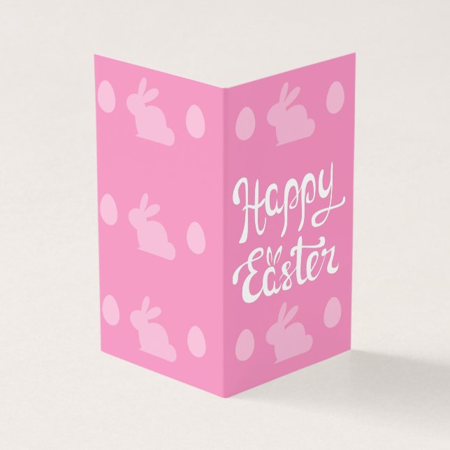 Pink Happy Pâques Pack de 25 Mini Cartes (Outside)