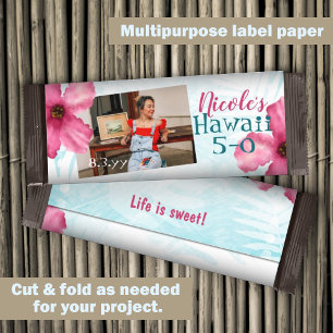 Pink Hawaii 5-0 50e anniversaire Candy Bar Wrapper