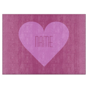 Pink Heart Valentine planche à découper personnali