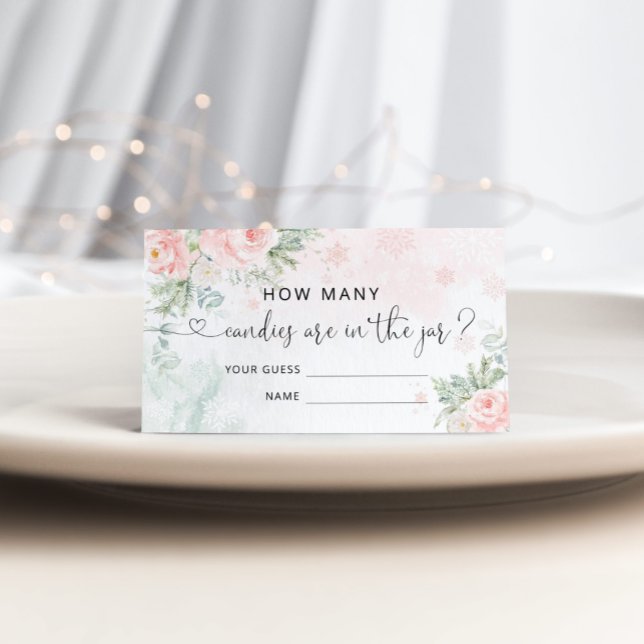 Pink hiver deviner combien de canettes carte (Créateur téléchargé)