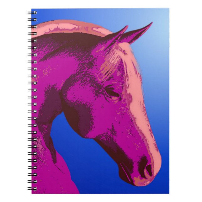 Pink Horse Head Carnet d'art animal Abstrait (Devant)