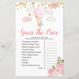 Pink Hot air ballon devine le prix Game