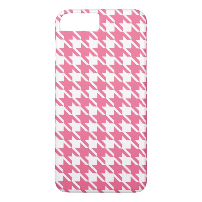 Pink Houndstooth iPhone 7 Plus Coque (Dos)