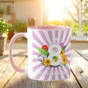 Pink Huit mars Mug de la Fête des Femmes