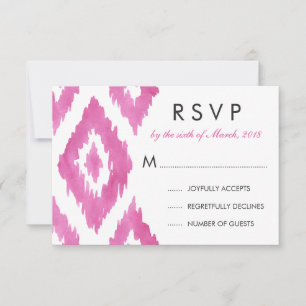 Pink Ikat RSVP