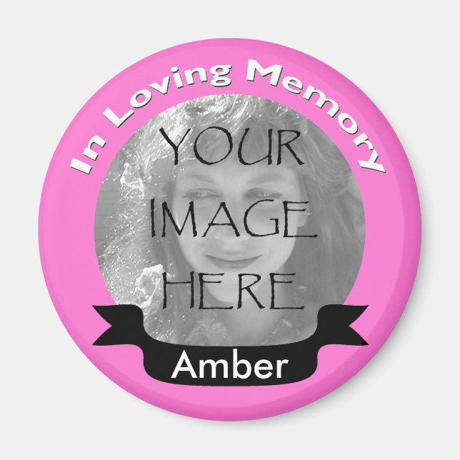Pink In Love Memory Photo Magnet (Devant)