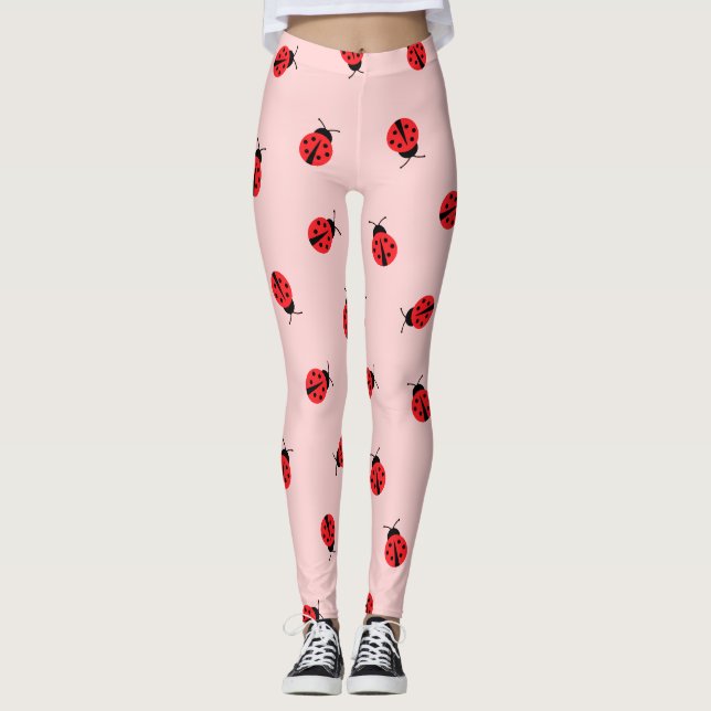 Pink Ladybug Leggings (Devant)