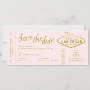 Pink Las Vegas Boarding Pass Enregistrer la carte