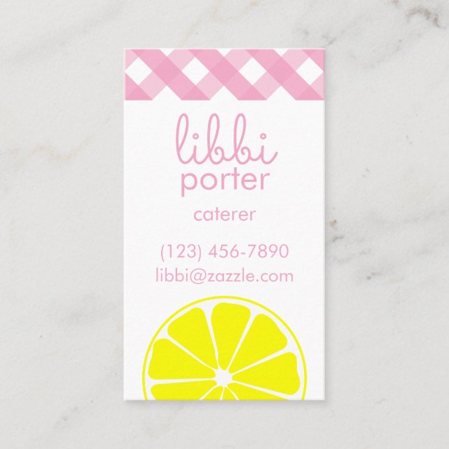 Pink Lemonade Business ou Cartes de contact (Devant)